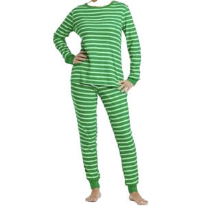 Women's Pajama Set Size Small Green White Striped ✨NEW✨🍀Target